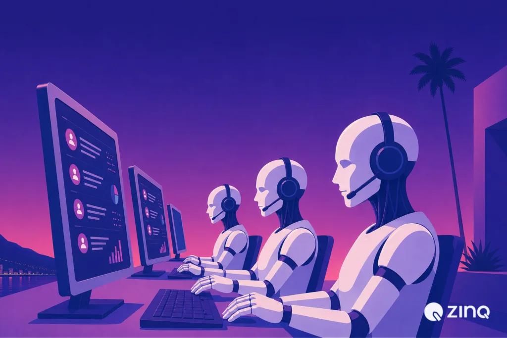 Illustration representing “AI customer service: a practical implementation guide”.