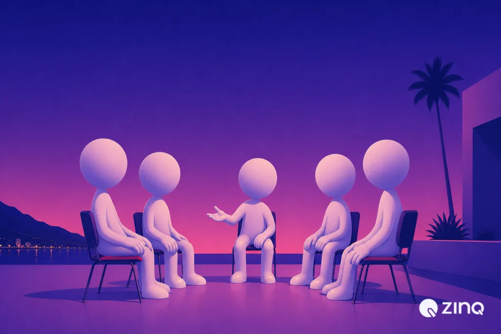 Illustration representing “Choosing a useful web chat placement with ZINQ”.