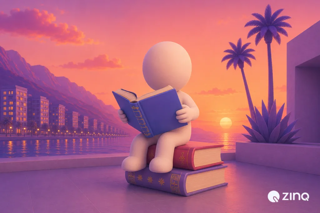 Illustration representing “How AI agents use your business knowledge”.