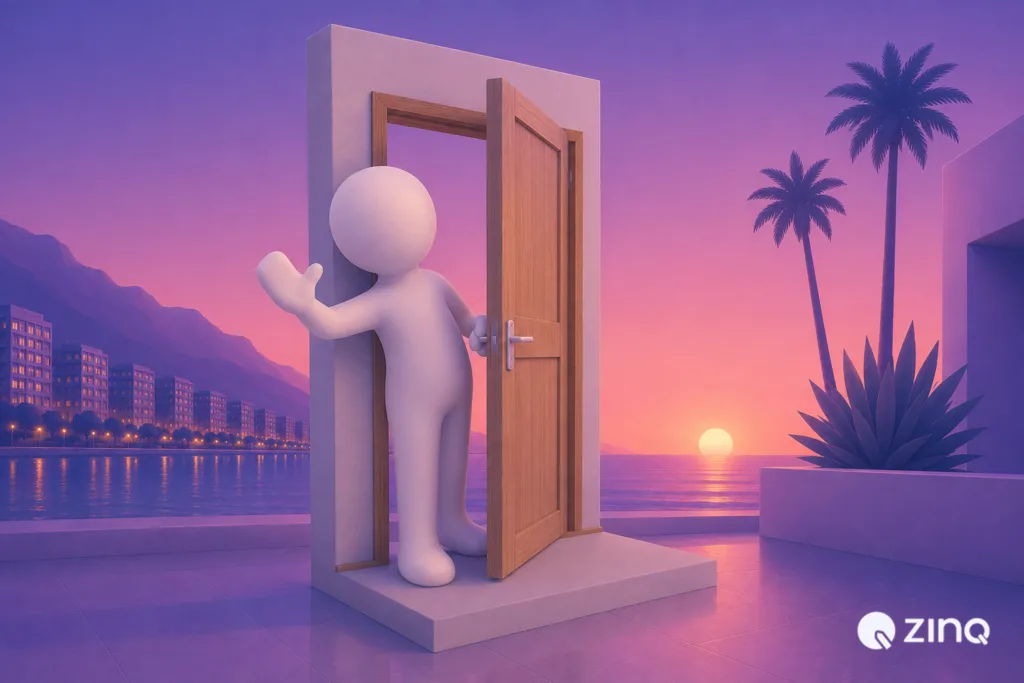 Illustration representing “Real estate enquiries: an AI-assisted path to a site visit”.