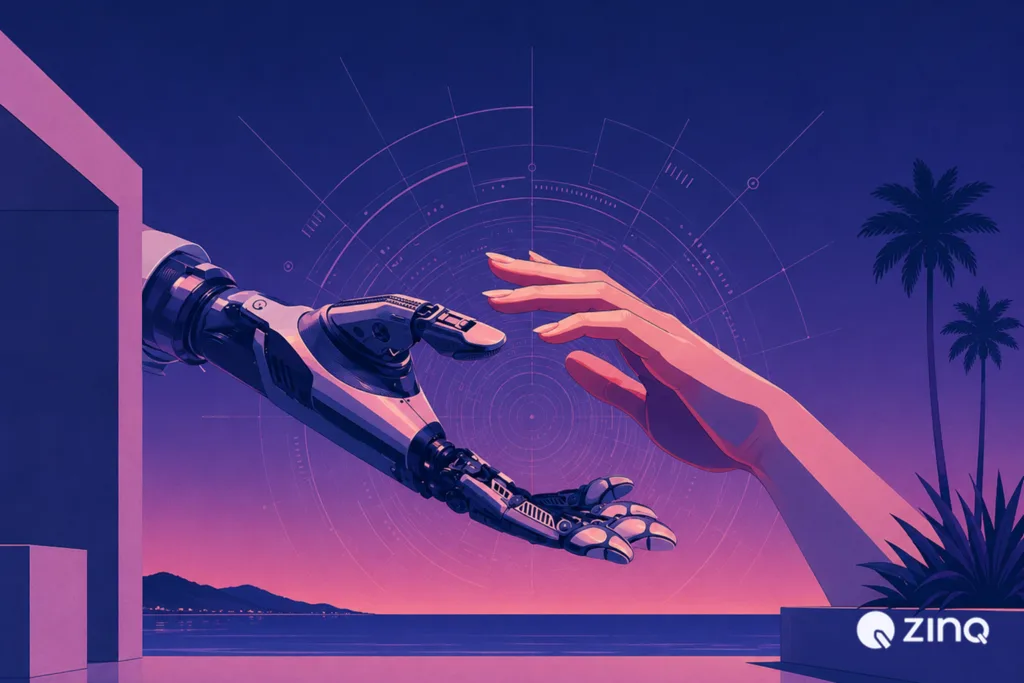 Illustration representing “How to set up human handover in an AI support workflow”.