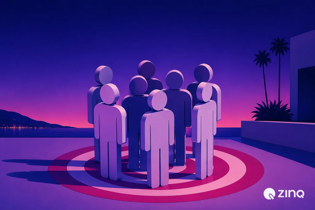 Illustration representing “Planning lead capture and follow-up with ZINQ”.